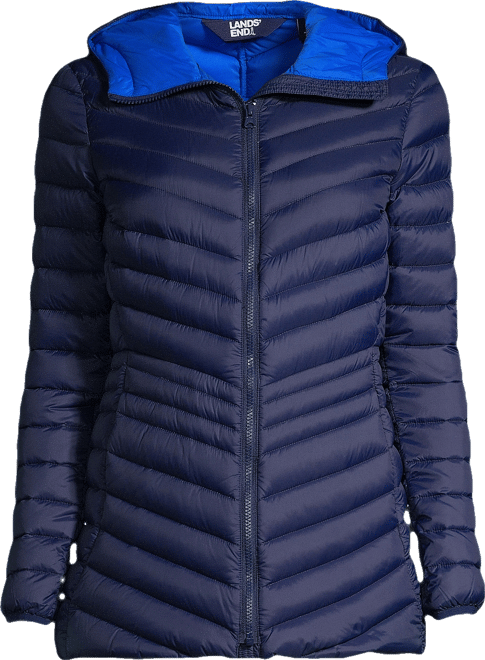 Women's Wanderweight Packable Down Hooded Long Jacket