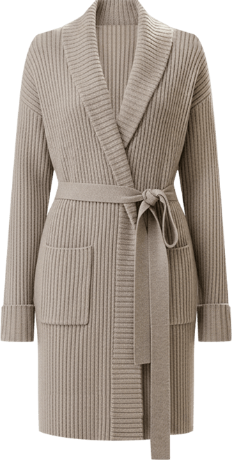 Women's Merino Wool Shawl Collar Cardigan for Women