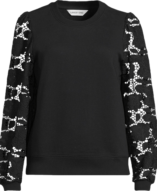 Women's Serious Sweats Lace Sleeve Sweatshirt