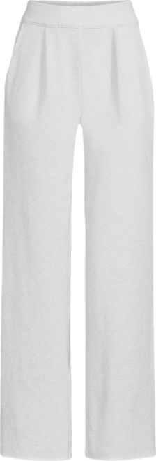 Women's Tall Sport Knit High Rise Pleated Wide Leg Pants