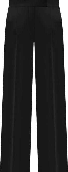 Women's Silk-Wool Pleated Wide-Leg Trousers