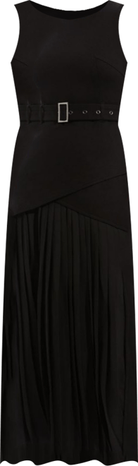 Women's Jersey Pleated Maxi Dress