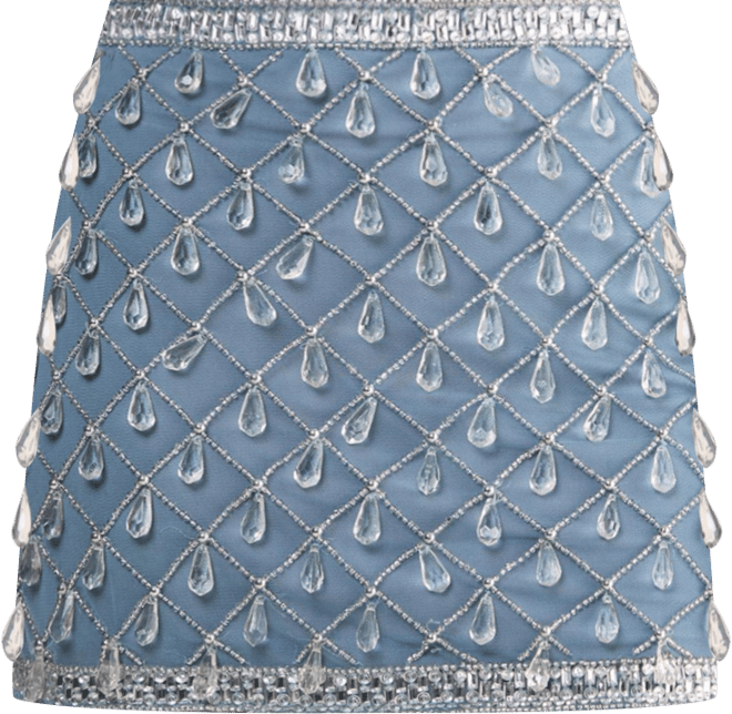 Women's Droplet Embellished Mini Skirt