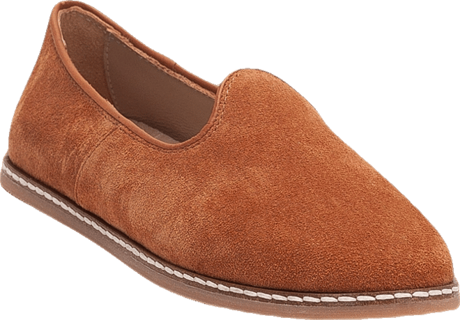 Istanbul Suede Leather Slip On Flats (Women)