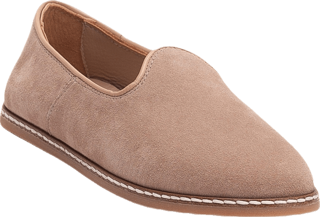 Istanbul Suede Leather Slip On Flats (Women)
