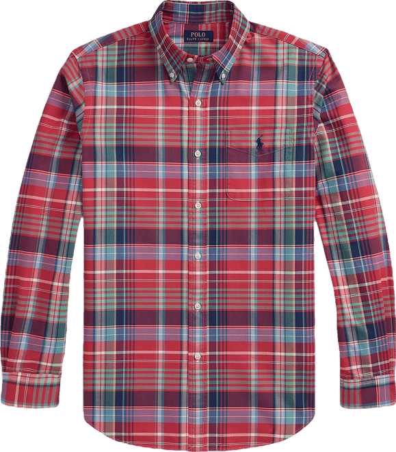 Polo Ralph Lauren Men's Classic-Fit Plaid Oxford Shirt - Macy's
