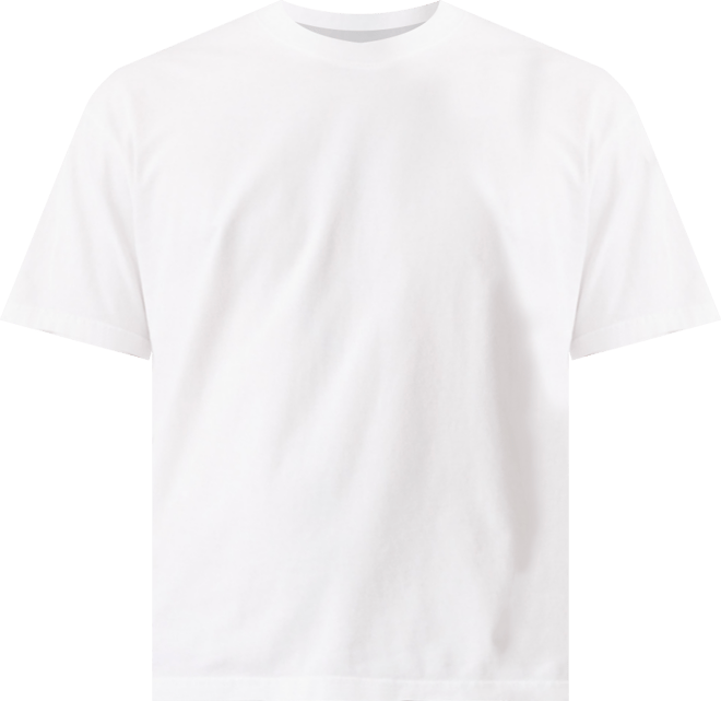 Men's Relaxed Fit Cropped Boxy Short Sleeve Crewneck T-Shirt