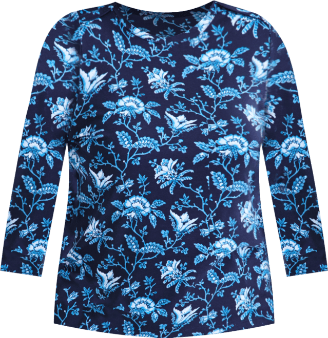 Plus Size Cotton Boat-Neck Top, Macy's Exclusive