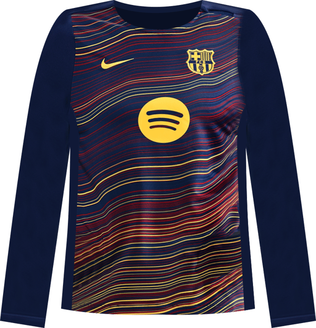 FC Barcelona Strike Home Nike Pre-Match-Fußballoberteil mit Rundhalsausschnitt und Dri-FIT-Technologie (Damen)