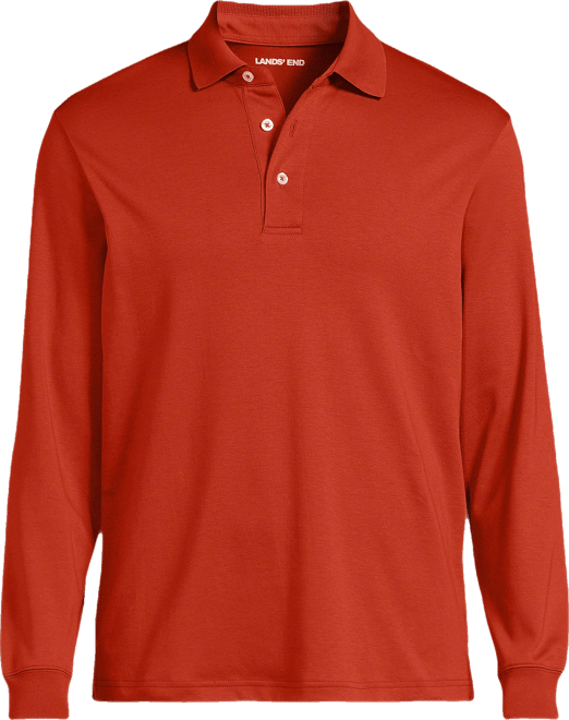Men's Long Sleeve Cotton Supima Polo Shirt