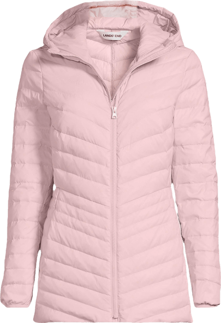 Plus Size Wanderweight Packable Down Hooded Long Jacket