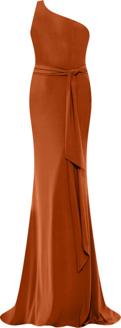 Women's Ieena Jersey One Shoulder Belted Trumpet Gown