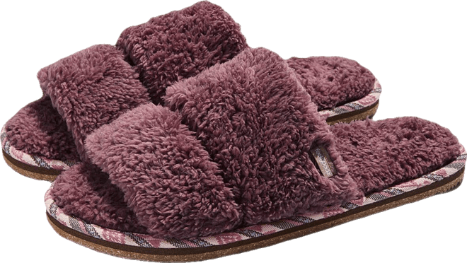 Women s Equinox Sherpa Double Strap Slippers / House Shoes