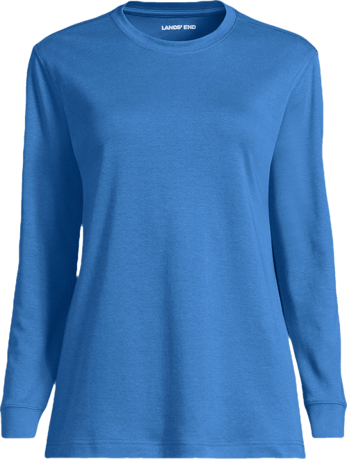 Women's Cotton Relaxed Long Sleeve Crew Neck