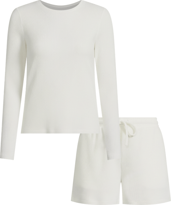 Women's Cozy Brushed Rib 2 Piece Pajama Set