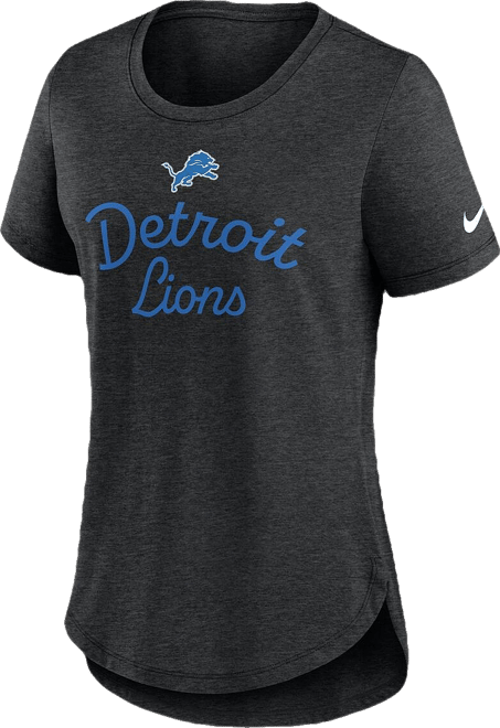 Women's Black Detroit Lions Script Tri-Blend T-Shirt