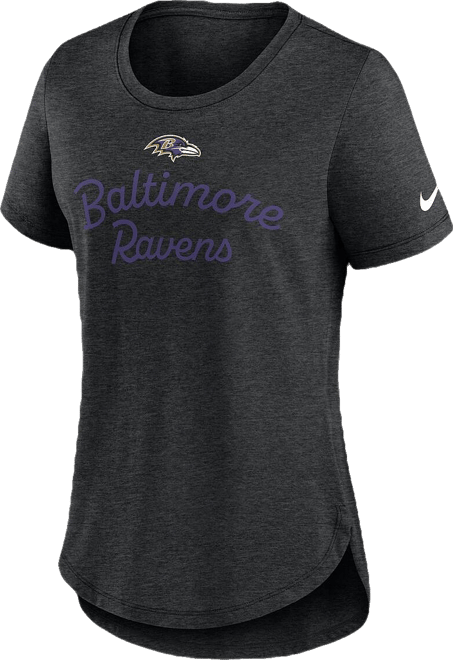 Women's Black Baltimore Ravens Script Tri-Blend T-Shirt