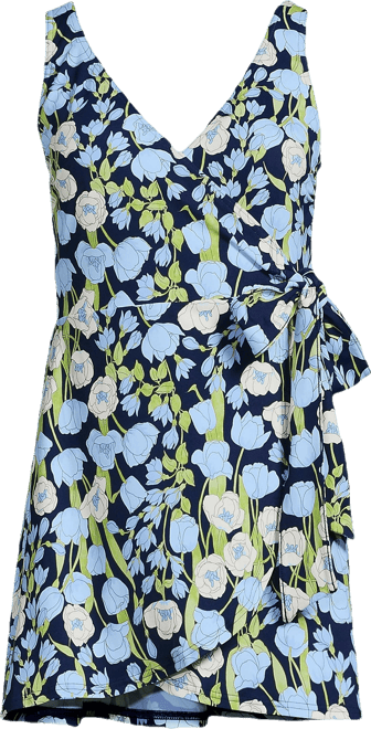 Women's Side Tie Mini Swim Dress Swimsuit