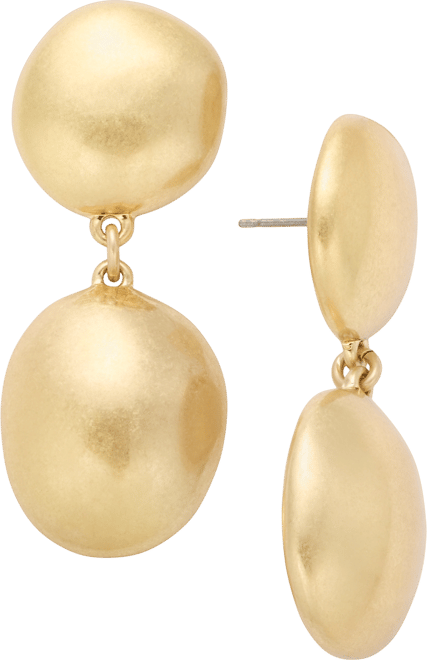 Sculptural Disc Double Drop Earrings, Macy's Exclusive