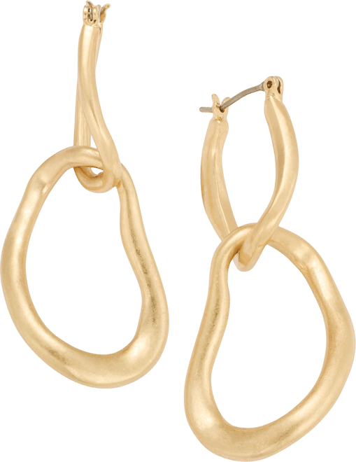 Sculptural Link Double Drop Earrings, Macy's Exclusive