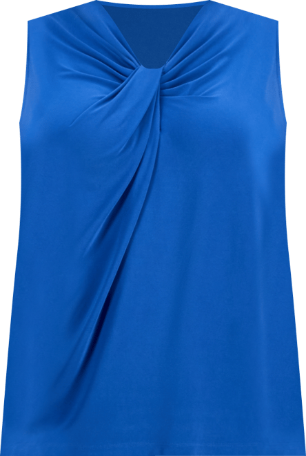Plus Size Sleeveless Knot-Neck Top