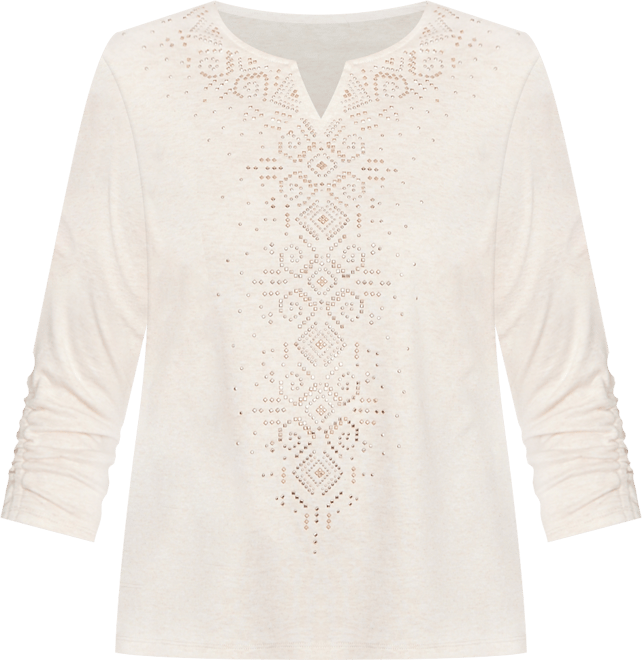 Women's Urban Legend Center Embellished V-Neck Top