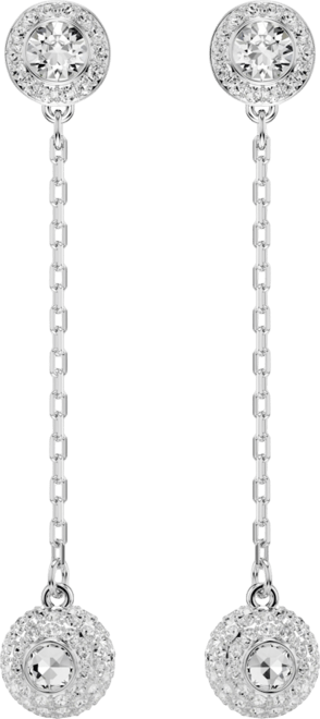 Una Angelic Rhodium Plated Drop Earrings