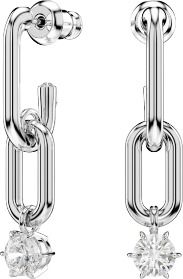 Constella Rhodium Plated Drop Earrings