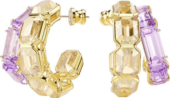 Millenia Gold-Tone Plated Hoop Earrings