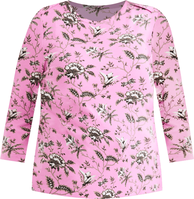 Plus Size Cotton Boat-Neck Top, Macy's Exclusive