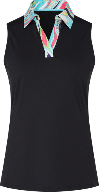 Women's G Lifestyle Color Contrast Sleeveless Polo