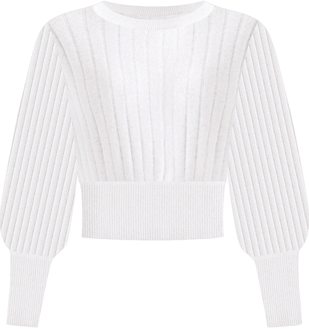 Women's Rosa Ribbed Long Sleeve Cashmere Sweater