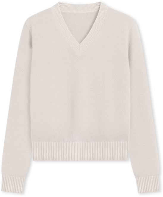 Women's Indigo Vee V-Neck Cashmere Sweater