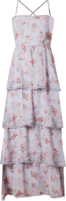 Women's Tiered Spaghetti Strap Maxi Dress