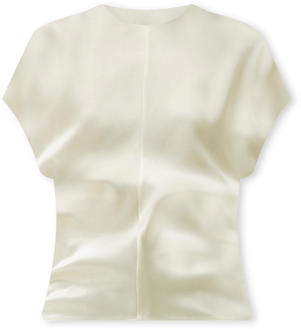 Women's Short Batwing Sleeve Silk Contour Top