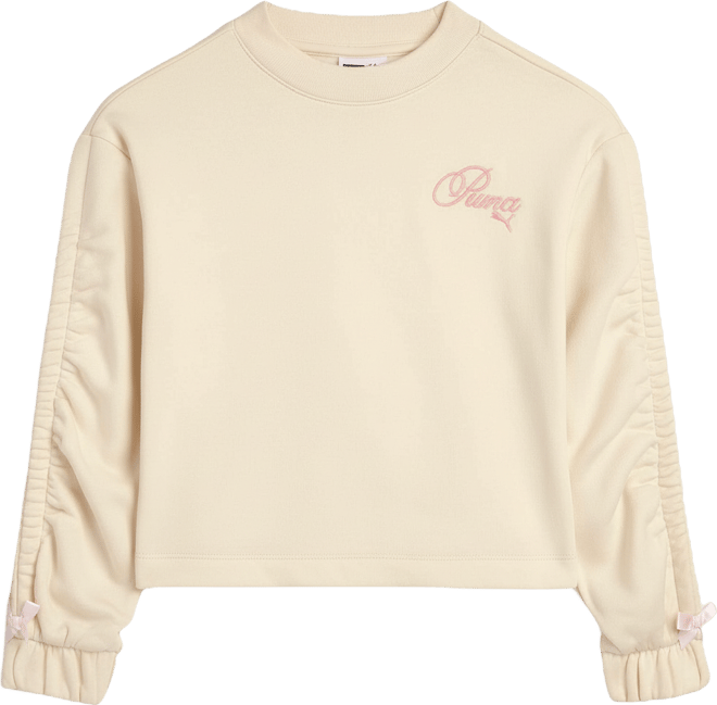 PUMA Bow Society Little Kids' Fleece Crewneck Sweatshirt