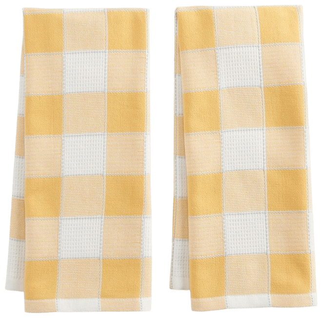 6 Pcs Kitchen Towels Eucalyptus Leaves Kitchen Hand Towels 15.7 x 23.6 Inch  Spring Dish Towel Absorbent Summer Green Buffalo Plaid Tea Towel for