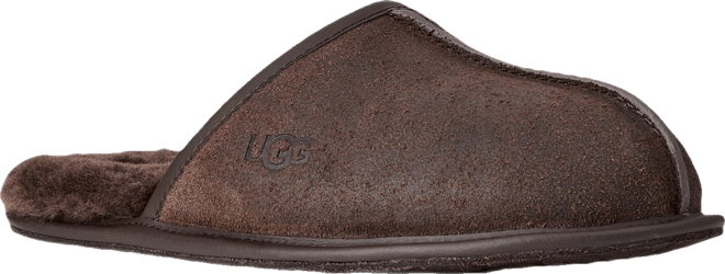Men's Scuff Leather Distressed House Slipper
