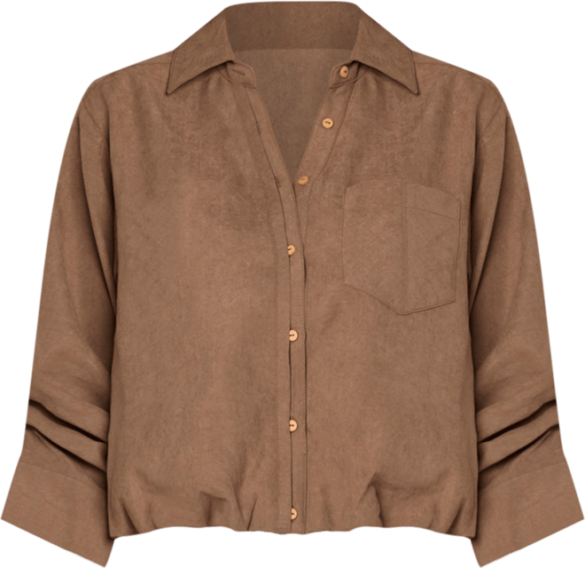 Women's Spread-Collar Button-Front Top