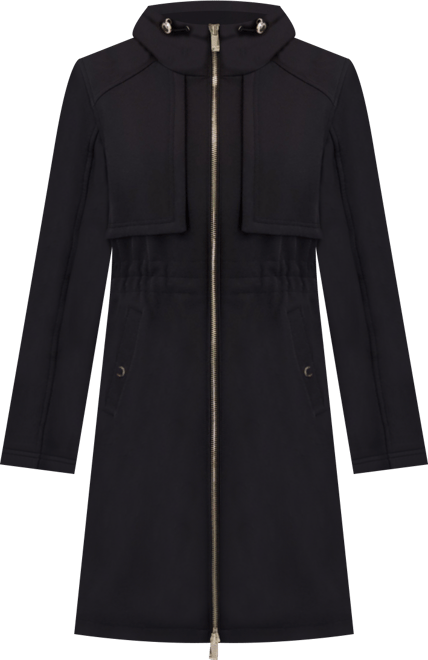 Women's Shirttail Cinched Waist Hooded Softshell