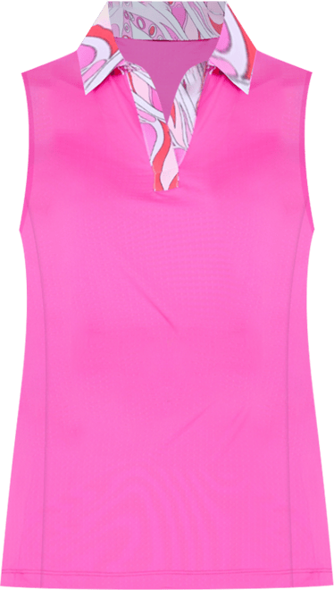 Women's G Lifestyle Color Contrast Sleeveless Polo