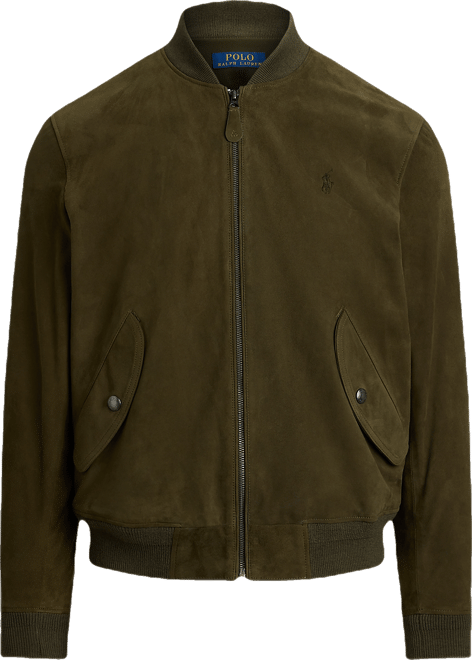 Men's Suede Bomber Jacket