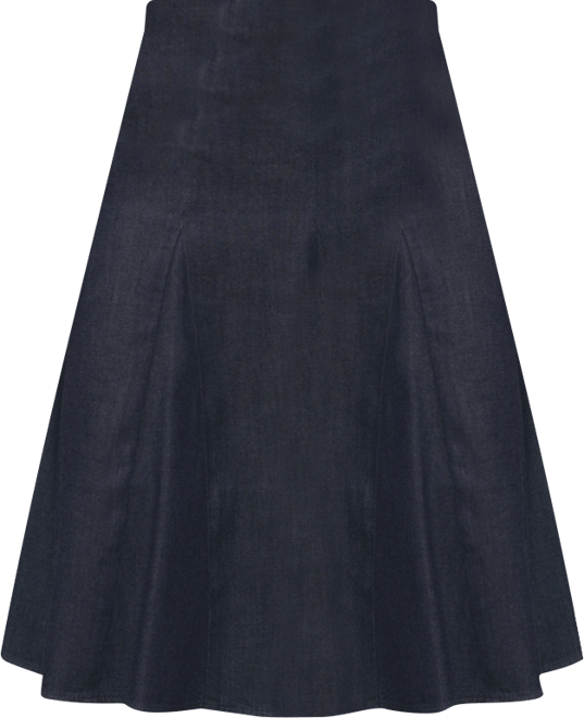 Women's Pleated Denim Skirt