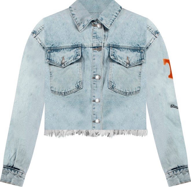 Women's Denim Tennessee Volunteers Lightwash Full-Button Jean Jacket