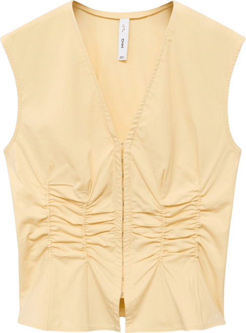 Women's Gathered Cotton Blouse