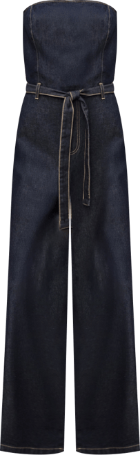 Women's Strapless Denim Jumpsuit
