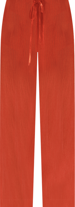 Women's Straight-Leg Crinkled-Effect Pants