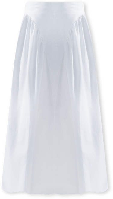Women's Pleated Midi Cotton Skirt