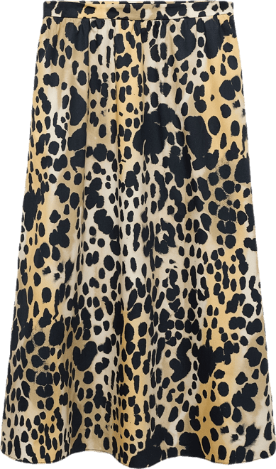 Women's Animal-Print Cotton Skirt