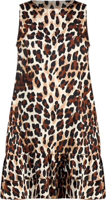 Women's Printed Sleeveless Tiered Shift Dress